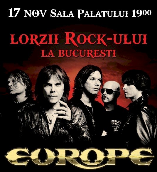 Trupa rock Europe concertează în noiembrie la București