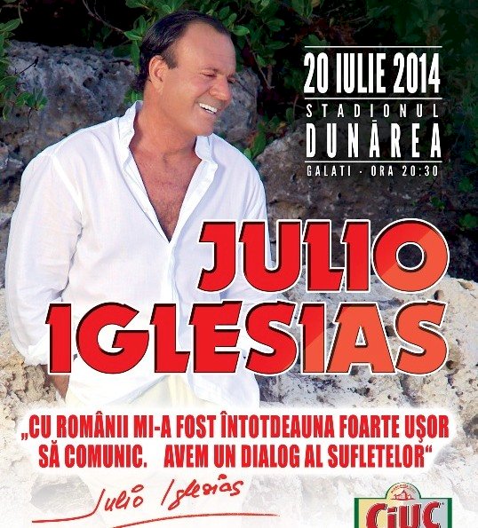 Concertul lui Julio Iglesias de la Galați își schimbă locația