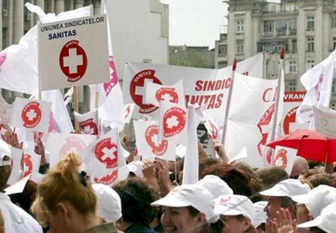 Sindicaliștii de la Sanitas vor picheta Ministerele Sanatății, Muncii și Finanțelor