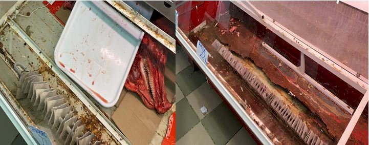 FOTO: Dezastru descoperit de ANPC la o hală din Giurgiu. Aproape o tonă de alimente, oprită de la vânzare