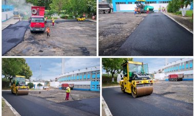 FOTO Se reabilitează parcările din incinta Complexului Sportiv Gheorghe Hagi din Constanța