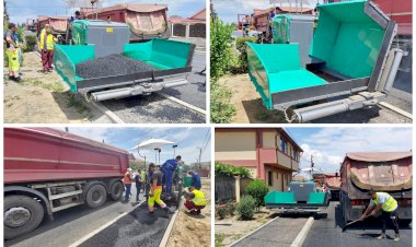Utilaj performant folosit pentru modernizarea trotuarelor și aleilor din orașul Constanța