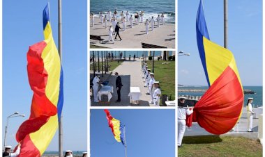 Sărbătoare importantă în România! Ziua Drapelului Național marcată de marinarii militari