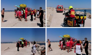 Persoană salvată de la înec pe plaja Modern din Constanța