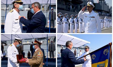 Ceremonia de schimbare a conducerii Forțelor Navale. Viceamiralul Alexandru Mîrșu a trecut în rezervă