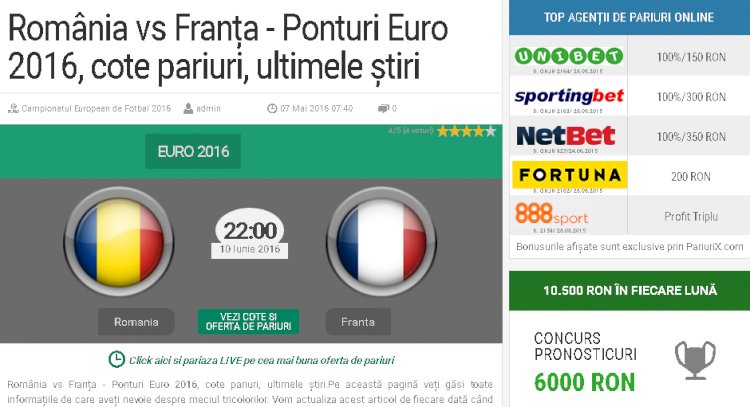 Pariurix EURO 2016