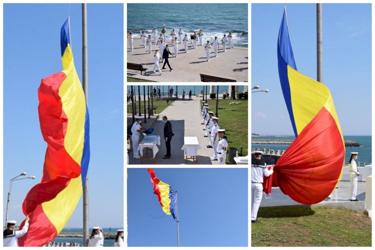 Sărbătoare importantă în România! Ziua Drapelului Național marcată de marinarii militari