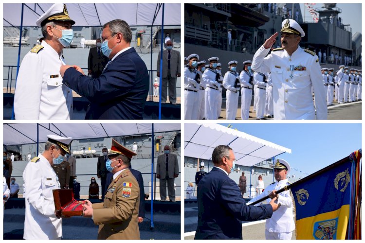 Ceremonia de schimbare a conducerii Forțelor Navale. Viceamiralul Alexandru Mîrșu a trecut în rezervă