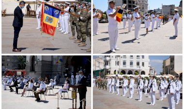 Foto: Ziua Imnului Naţional a fost marcată la Constanţa printr-un ceremonial militar