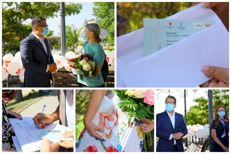 Primarul Decebal Făgădău a înmânat astăzi primele vouchere pentru fertilizarea in vitro