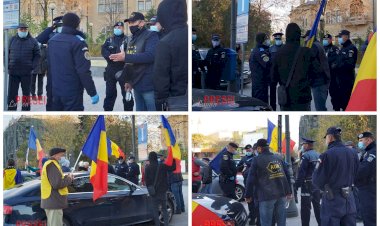 Manifestație spontană în fața Judecătoriei Constanța, sancționată de polițiștii constănțeni