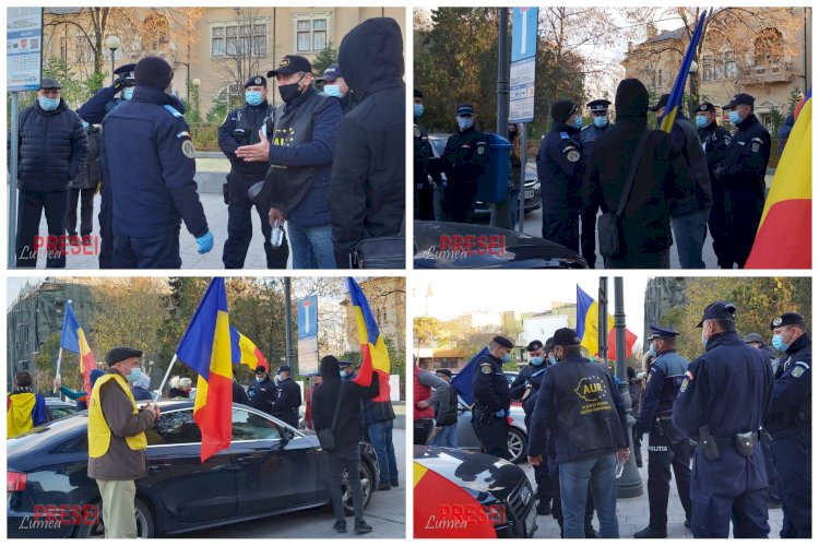 Manifestație spontană în fața Judecătoriei Constanța, sancționată de polițiștii constănțeni