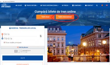 Biletele de tren în trafic internațional pot fi cumpărate ONLINE