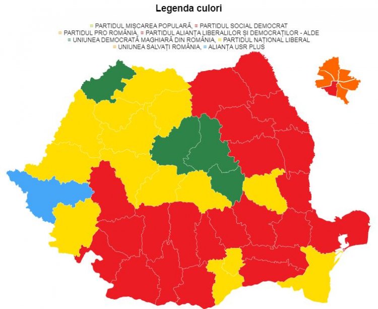 Rezultate parțiale oficiale după numărarea voturilor în 73% din secţiile de votare