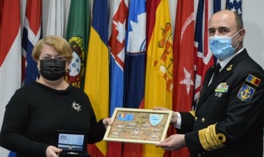 Medalia aniversară a Forțelor Navale Române acordată cu prilejul Zilei NATO în România