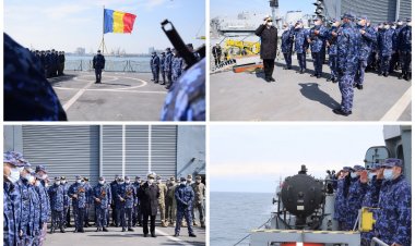 Fregata Regina Maria a revenit în portul militar Constanța, la final de misiune NATO