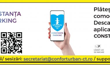 Noua versiune a aplicației de plată a parcării, Constanța Parking, va fi disponibilă în curând