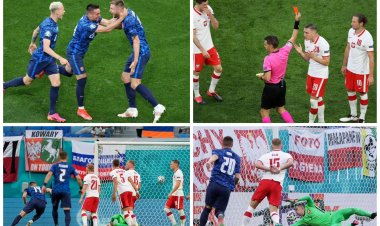 Slovacia, victorioasă în faţa Poloniei cu 2-1. Hațegan a arătat primul cartonaș roșu de la Euro 2020