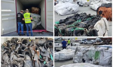 Peste 100 tone de deşeuri de cauciuc, descoperite în Portul Constanţa Sud Agigea