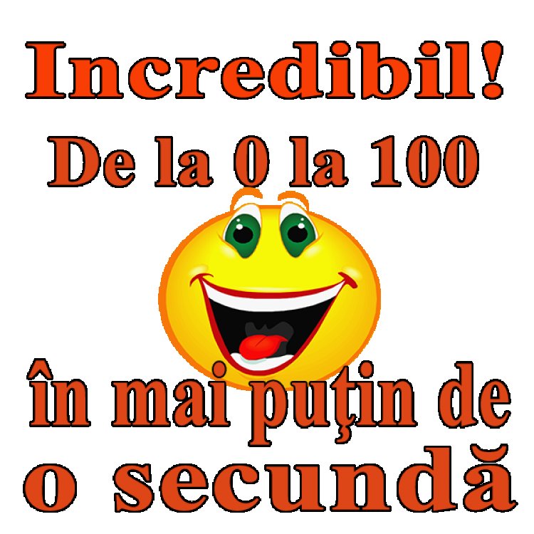 Incredibil, de la 0 la 100 în mai puţin de o secundă