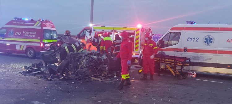 Accident rutier pe DN2A, în zona Hanului Kartali, la ieșire din Ovidiu