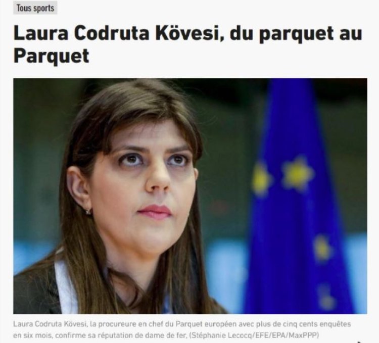 Procurorul șef Laura Codruța Kovesi, prezentată drept DOAMNA DE FIER de cotidianul L'Equipe