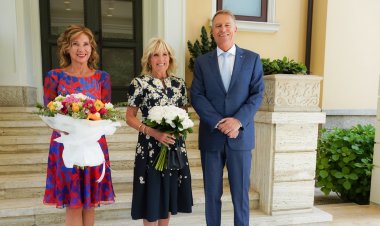 Jill Biden, întâlnire cu preşedintele Iohannis şi soţia sa, Carmen Iohannis