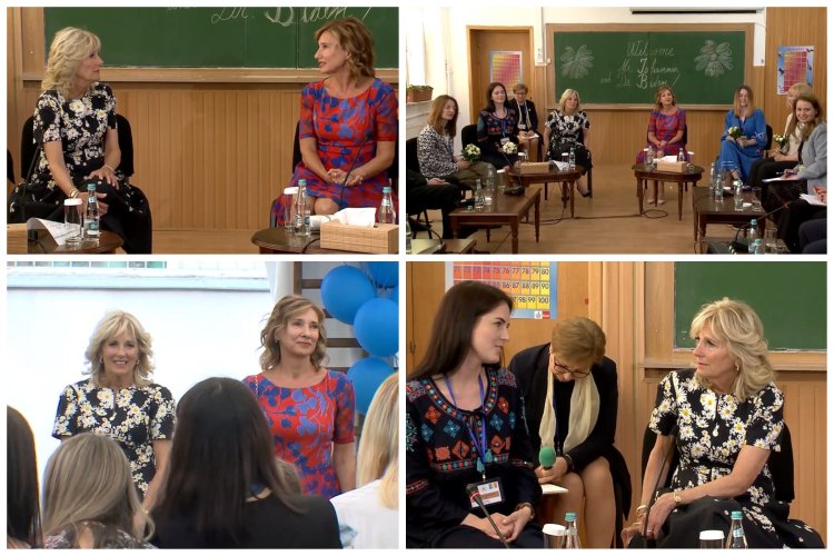 Jill Biden, întâlnire cu mamele şi profesoarele refugiate din Ucraina: Cred că voi sunteţi cele uimitoare!