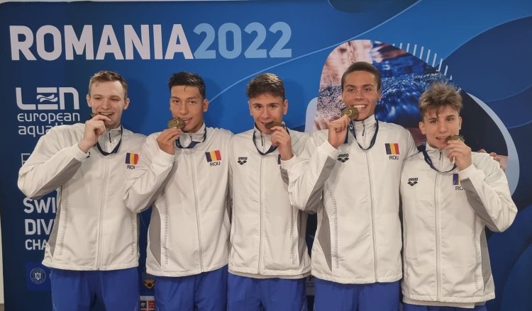 România, aur la ştafetă masculin 4x100 m liber, la CE de Înot Juniori