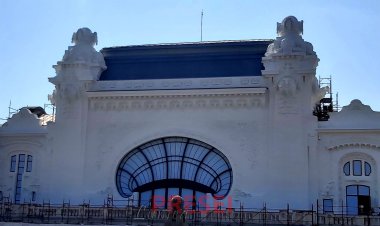 FOTO Fațada Cazinoului a fost dezvelită. Cseke Attila: Este o clădire unică, iar reabilitarea ei este prioritară