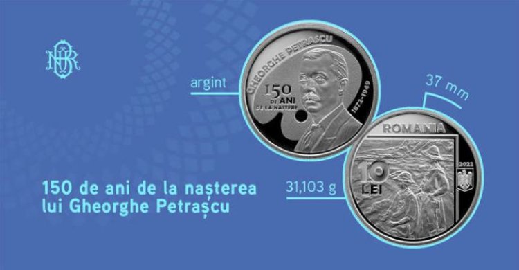 BNR lansează moneda din argint cu tema 150 de ani de la naşterea lui Gheorghe Petraşcu