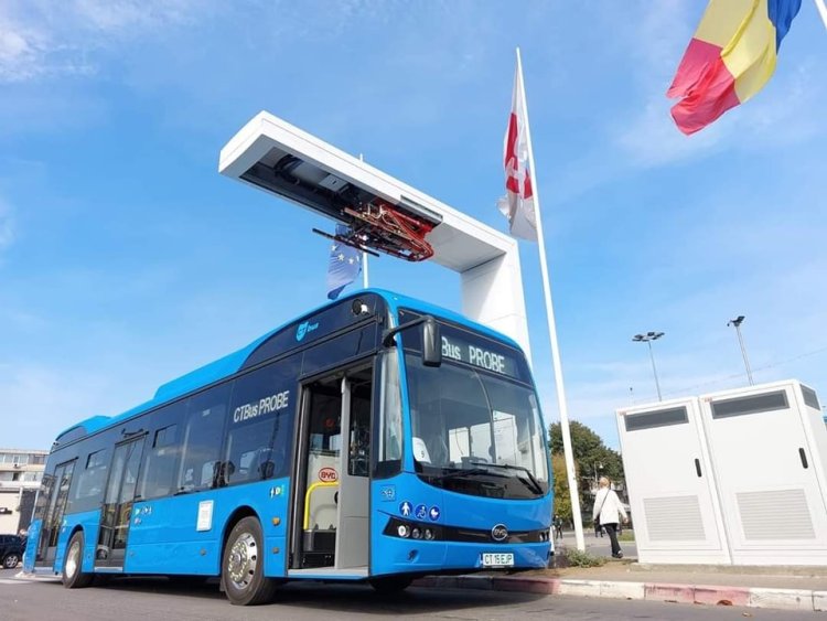 Din octombrie, cele 20 autobuze electrice vor intra pe traseu în Constanța