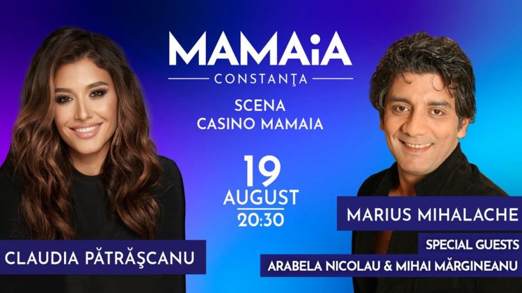 Regal de muzică live cu Claudia Pătrășcanu și Marius Mihalache, pe scena Cazinou din Mamaia