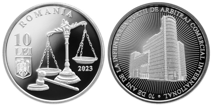 BNR lansează o monedă cu tema 70 ani de la înființarea Curții de Arbitraj Comercial Internațional