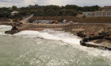 Plaja din Eforie a fost înnisipată în totalitate pe o lungime de 5,7 km