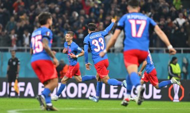 Victorie entuziasmantă pentru FCSB în Europa League, 2-0 cu Midtjylland