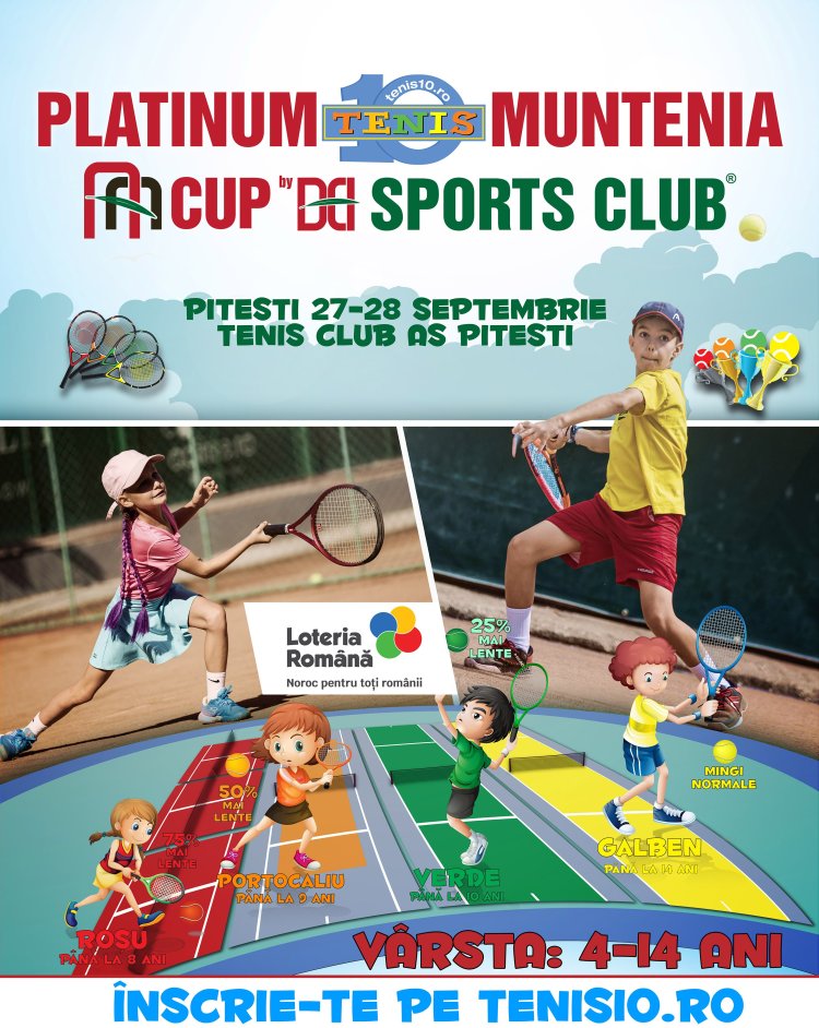 Generația Dei deschide sezonul de toamnă cu turnee de tenis la București și Pitești