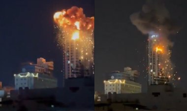 VIDEO O dronă iraniană a lovit un bloc turn din Bahrain