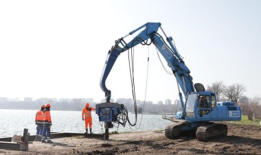Au început lucrările de reabilitate a malurilor lacului Tăbăcărie
