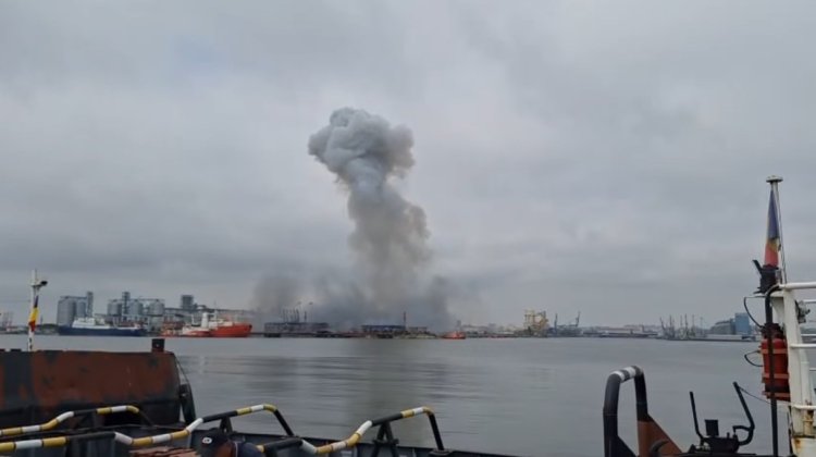 O dronă marină a explodat în Portul Constanța. A fost activat planul roșu de intervenție