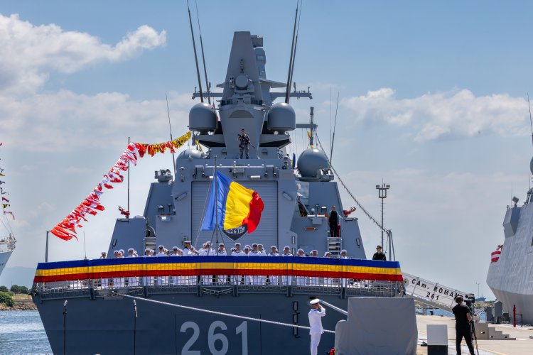 FOTO România a primit prima corvetă modernă de luptă după 35 de ani.