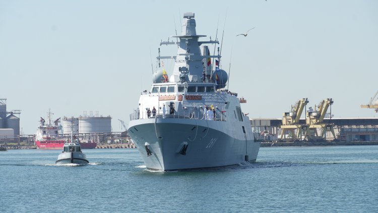 Noua corvetă a Forţelor Navale Române a ajuns în România