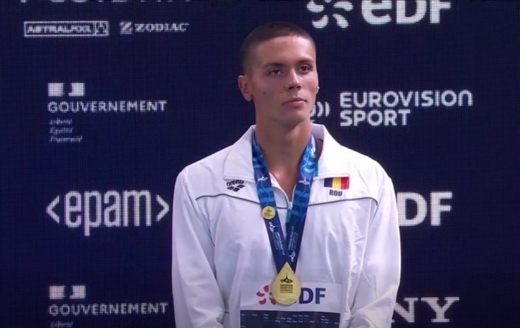 David Popovici, aur şi la 200 metri liber la Europenele de la Paris