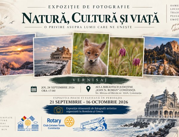 Constanța găzduiește vernisajul expoziției Natură, Cultură și Viață – o privire asupra lumii care ne unește