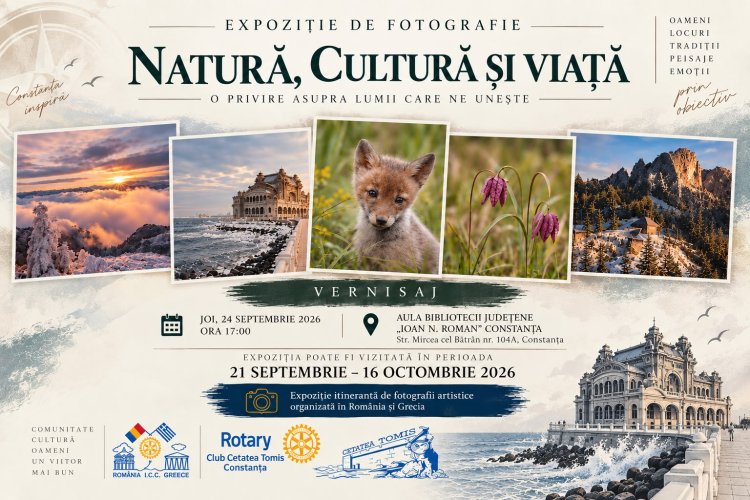 Constanța găzduiește vernisajul expoziției Natură, Cultură și Viață – o privire asupra lumii care ne unește