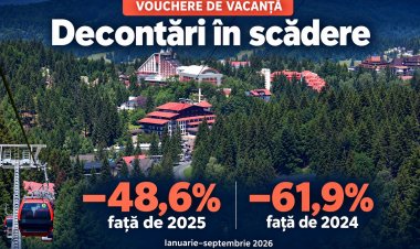 Decontările voucherelor de vacanță, aproape înjumătățite cu -530 de milioane de lei față de 2025