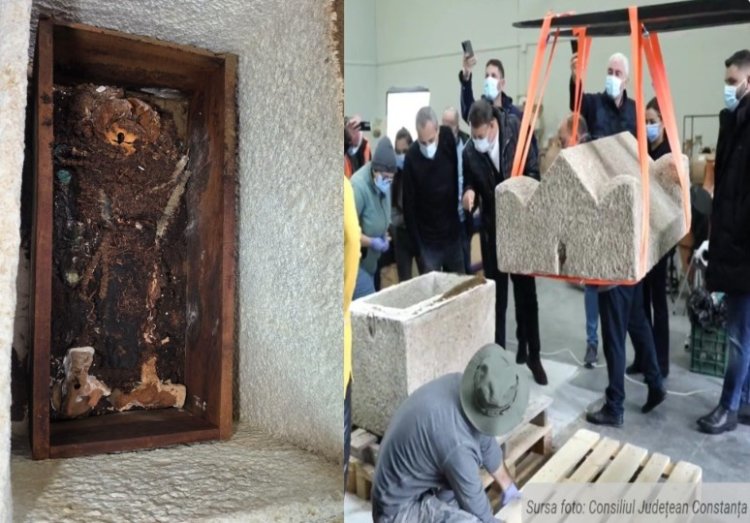 FOTO Sarcofag de copil, descoperit intact în zona Flămânda, din Constanța